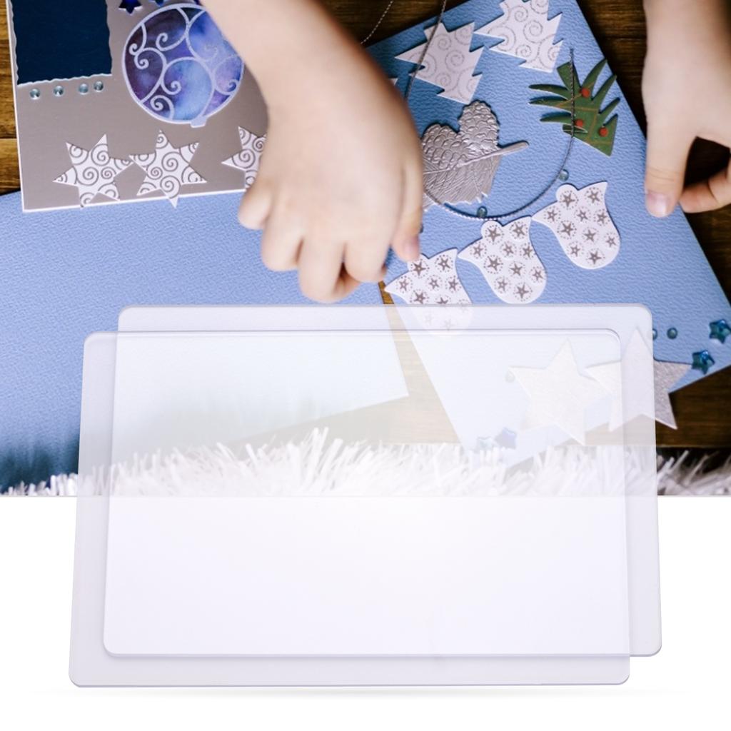 2pcs Transparent Cutting Pad Accessory  PC Material Plate 3mm Thickness Replacement Pad for Die Cutting & Embossing