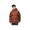Li Ning Plain Stand Collar Loose Short Down Jacket Men Upperwear Tea-Red AYMT171-2