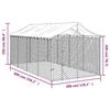 VidaXL Chenil d'extérieur pour chiens avec toit argenté 3x6x2,5 m 3190488