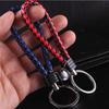 2Pcs Creative PU Leather Braided Rope Keychain Car Key Ring For Women Men Fashion Key Holder Accessories