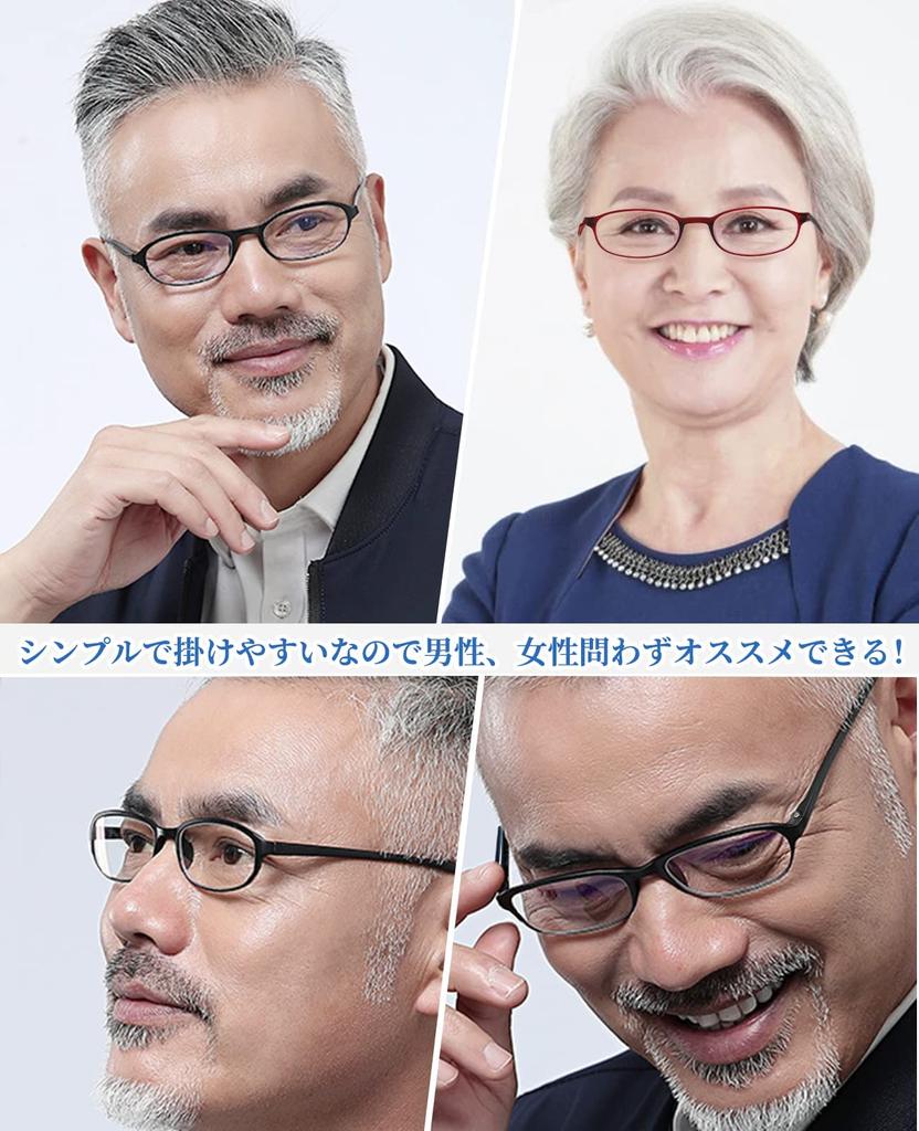 GOKEI Magnifying Glass Glasses Type Ultra Lightweight Blue Light Cutting Magnifying Loupe Glasses Type Magnifying Loupe Type Seeing For For Detailed