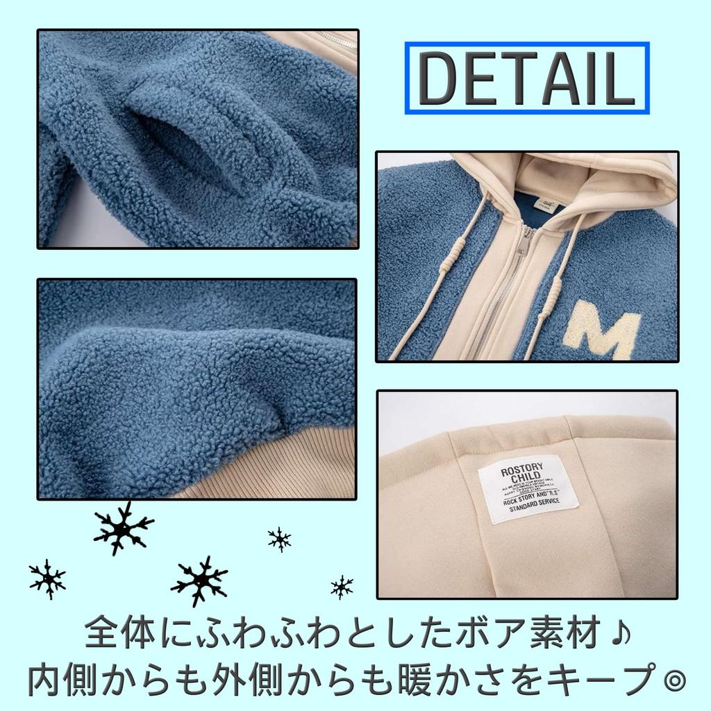 andrei Boa Blouson Hoodie with Cold Casual Women's Hood, Zip-Up, Fluffy, Open-Front, Warm, Weather-Resistant, (XXL, White)