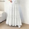 ZANZEA Женские повседневные свободные праздничные длинные юбки с эластичной талией