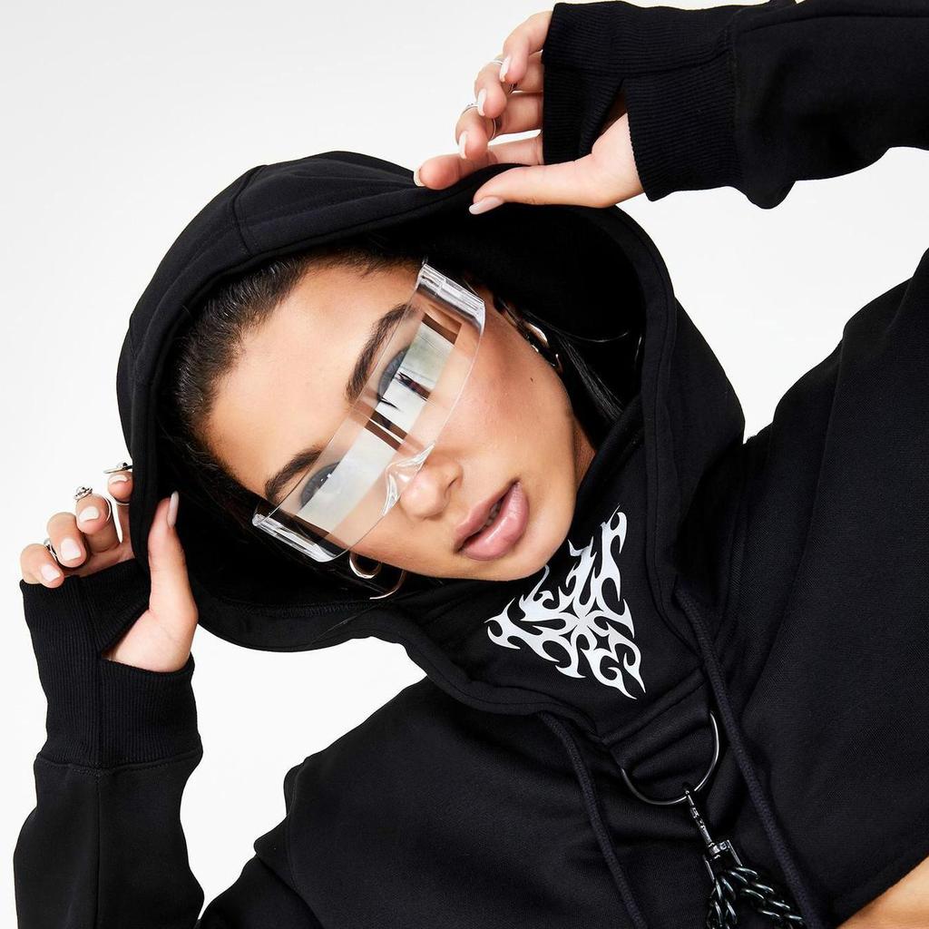 Солнцезащитные очки Futuristic Warrior: Модные интегрированные очки для вечеринок с персонализированной повязкой на голову