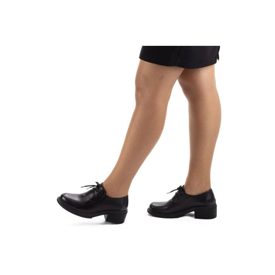 Женские удобные повседневные оксфорды на каблуке из натуральной кожи на шнуровке