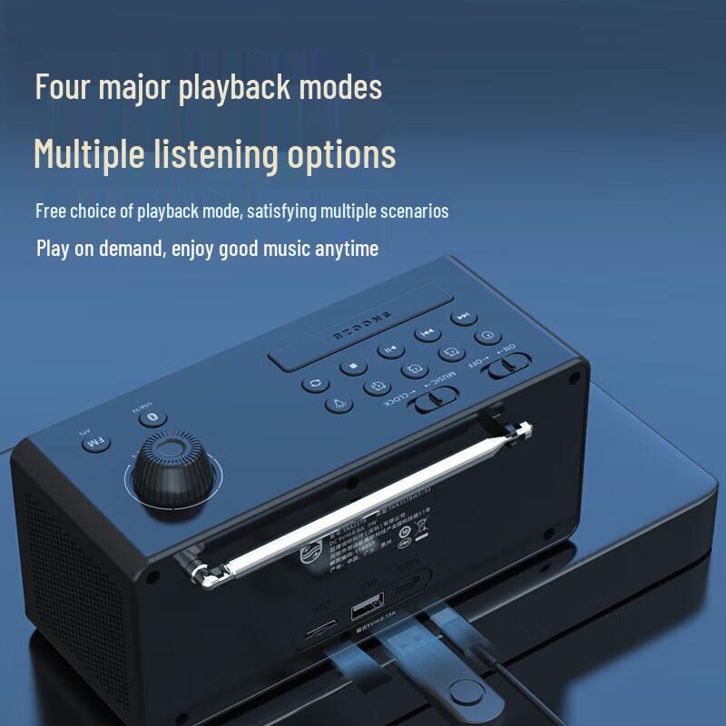 Philips Будильник-радио TAR3578 с Bluetooth-динамиком и ночником, штекер CN (адаптер в комплекте)