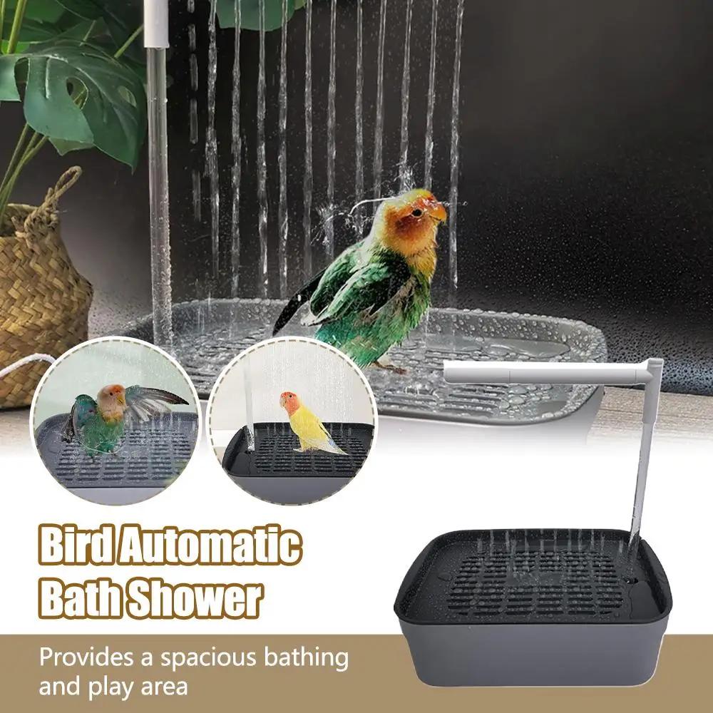 Parrot Bird Bath Tub Automatic Pet Circulating Water Bathtub USB Electric Large Bird Bathtub Shower Fountain Pet Supplies