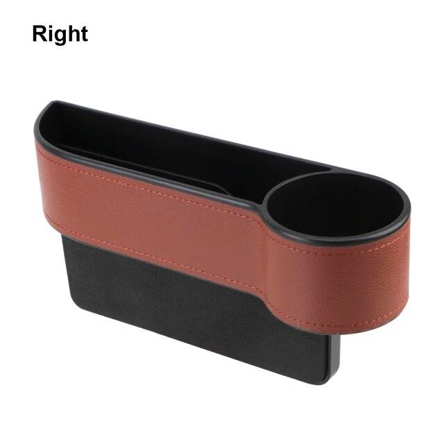 Car Organizer Leather Car Seat Gap Storage Box Seat Gap Slit Box With Charging Hole