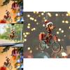 Christmas Dog Car Pendant Acrylic Cartoon Decor For Vehicle Interior