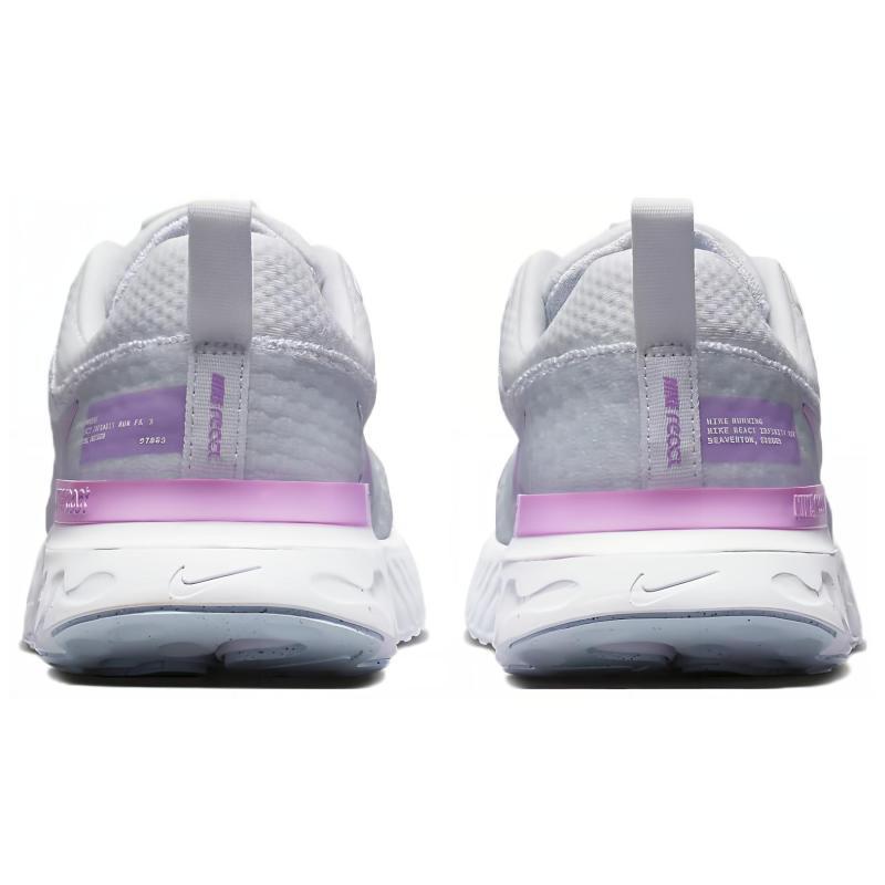 Nike Женские кроссовки React Infinity Run Flyknit 3 'Grey Rush Fuchsia' DZ3016-100