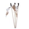 Kitten Feather Scratching Mouse With Mini Bell Tease Cat Rod Cat Toy Pet Supplies Interactive Stick