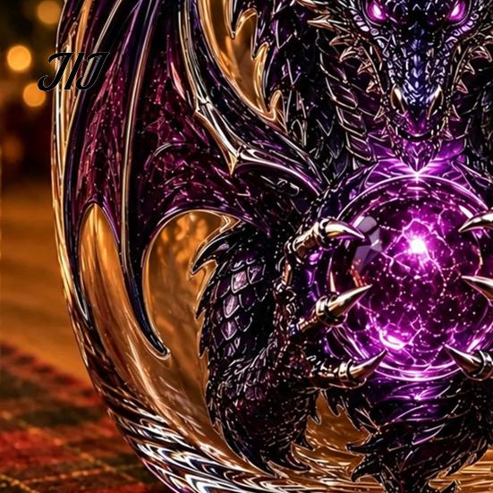 Bar Display Collection Items Mythic Dragon Glass Art Cup, 3D Sculpted Drinking with Crystal Ball, Gifts for Gamers Collectors 400ml Fantasy