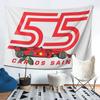 Carlos Sainz Jr F1 Signature Graphic Tapestry Wall Hanging Aesthetic Home Decoration Tapestries for Living Room Bedroom
