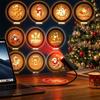 Светодиодный USB Рождественский Проектор 4/6/10 шт. Узоров Санта Снеговик Клаус Рождественский Ночник для Рождественского Подарка Праздничное Украшение