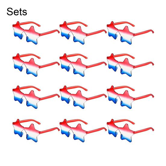 45820 шт. Очки со звездой 4 июля, красные, белые, синие, с американским флагом, патриотические