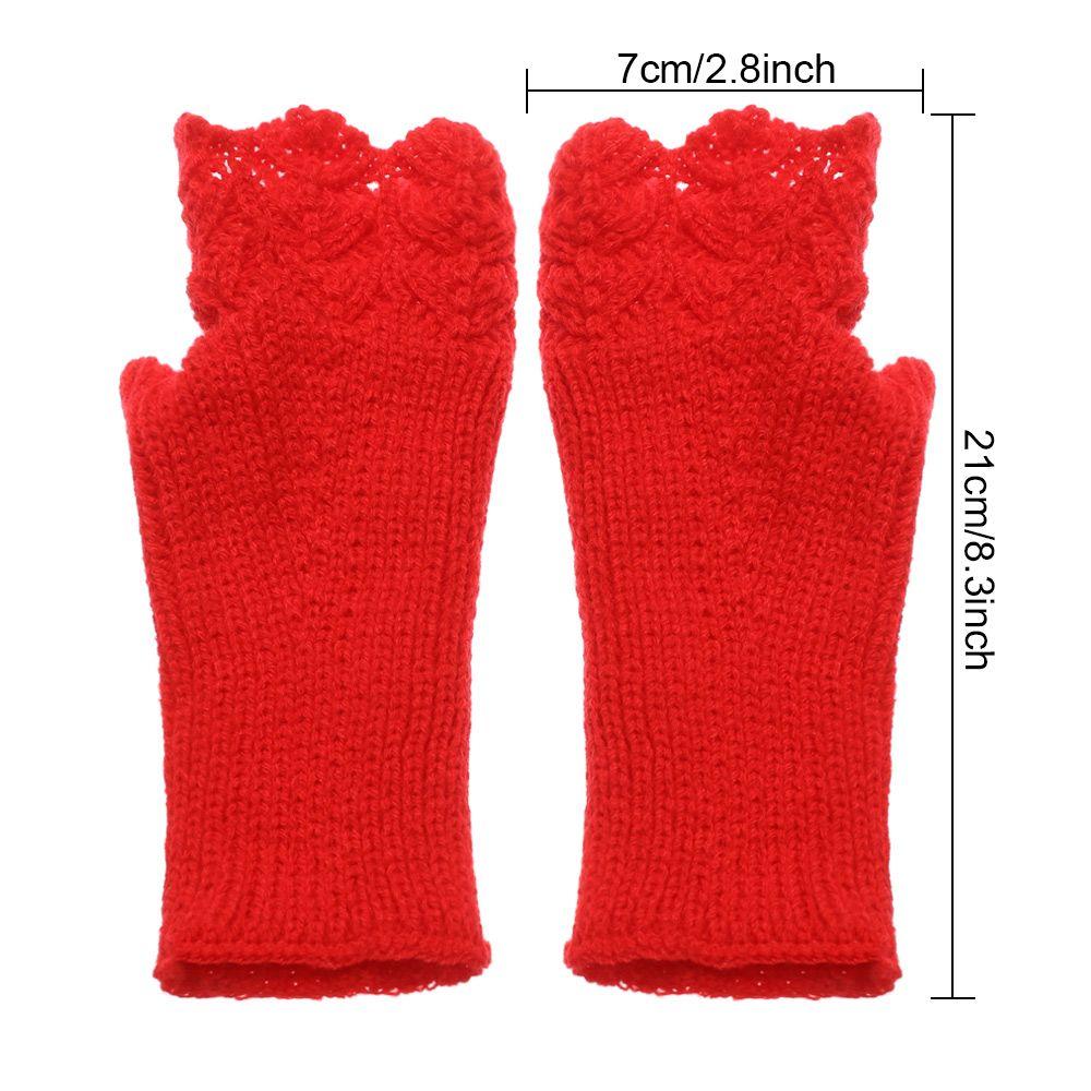 Зимние эластичные мягкие митенки без пальцев, вязаные перчатки, толстые теплые гетры