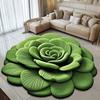 Floral Floor Mat Non-Slip Absorbent Bathroom Rug 3D Realistic Flower Pattern Floor Rug