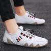 Men's Shoes Trendy Soft Flat Shoes Comfortable Driving Shoes Mens White Loafers