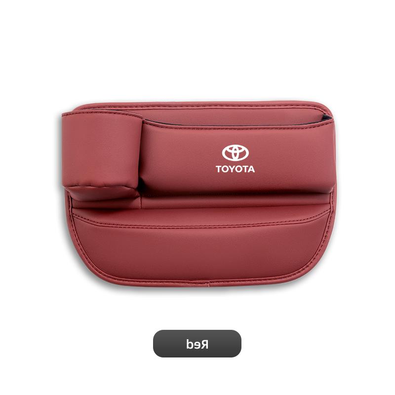 AOT1 NEW PU Leather Car Seat Storage Bag Multifunctional Gap Organizer Box For Toyota Gazoo Racing Corolla Crown Yaris Chr Auris Rav4400000