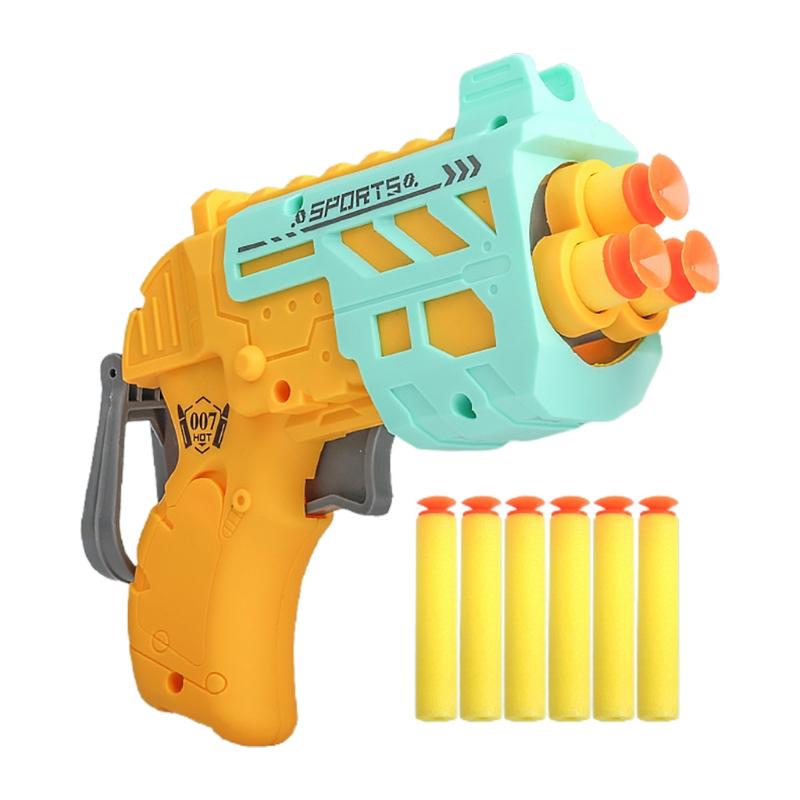 Игрушка для ручной стрельбы, пенопласт, боевые игрушечные пистолеты с 5 пулями на присоске, игрушка из пенопласта EVA для игр на открытом воздухе и в помещении для мальчиков 5+