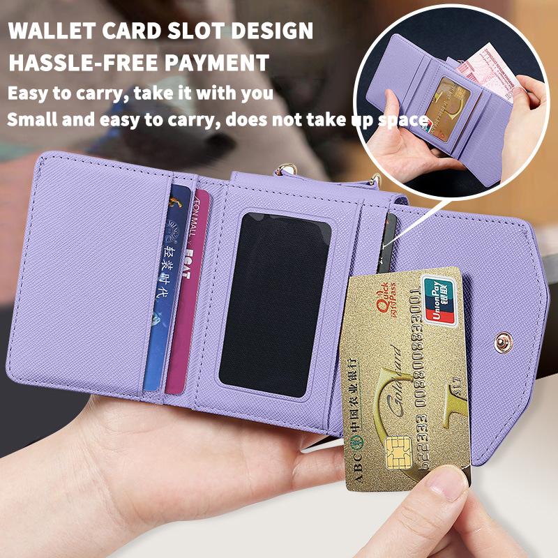 Lanyard Holster Card Case For Samsung Galaxy Z Flip 6 5 4 3 Handheld Wristlet Wallet Purse Cover For Z Flip3 Flip4 Flip5 Flip6