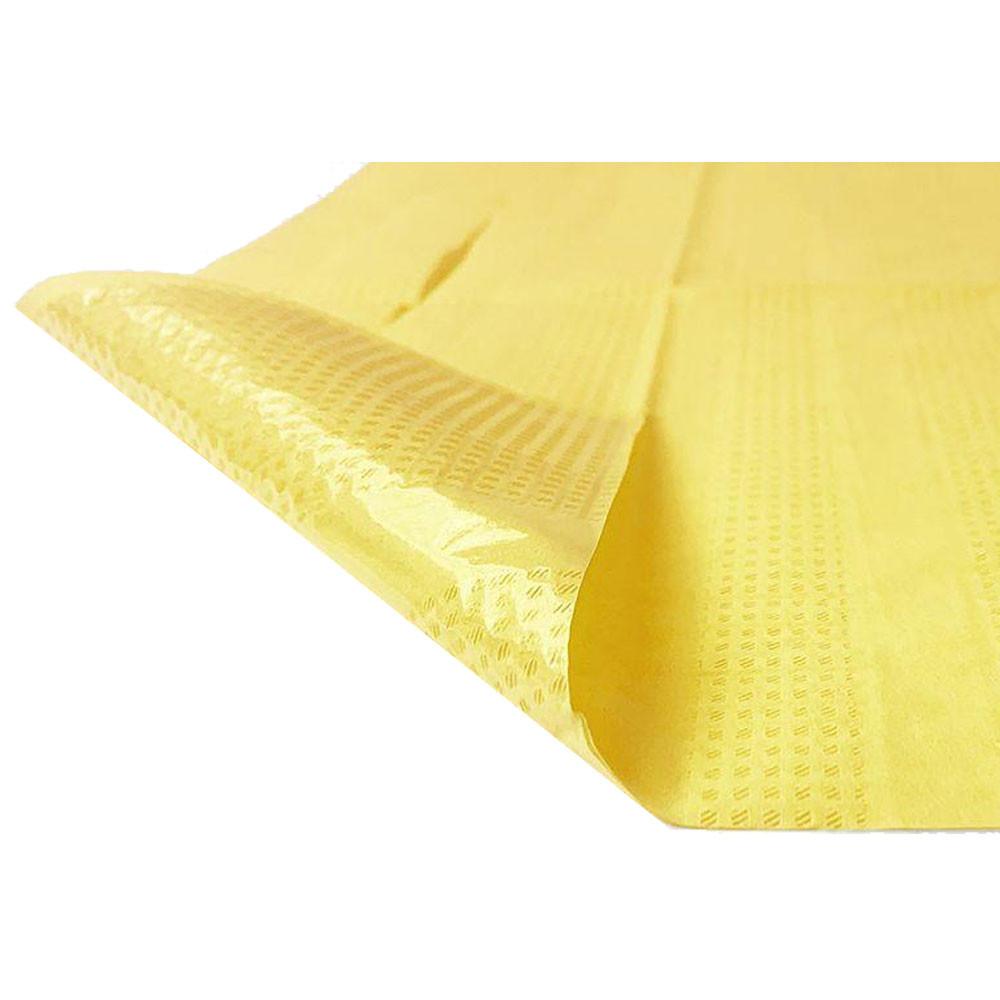 Dental Bib With Pocket 39cm x 48cm Yellow Foiled 54g Dentixpro 50pcs