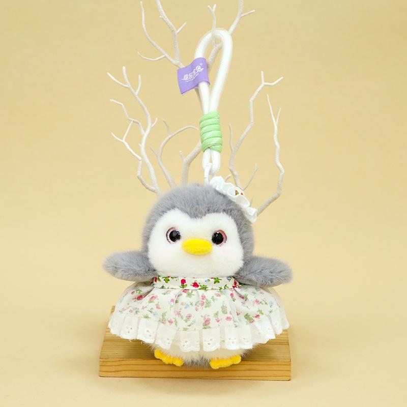 Cute truant penguin doll pendant keychain plush toy children's bag pendant couple gift little penguin