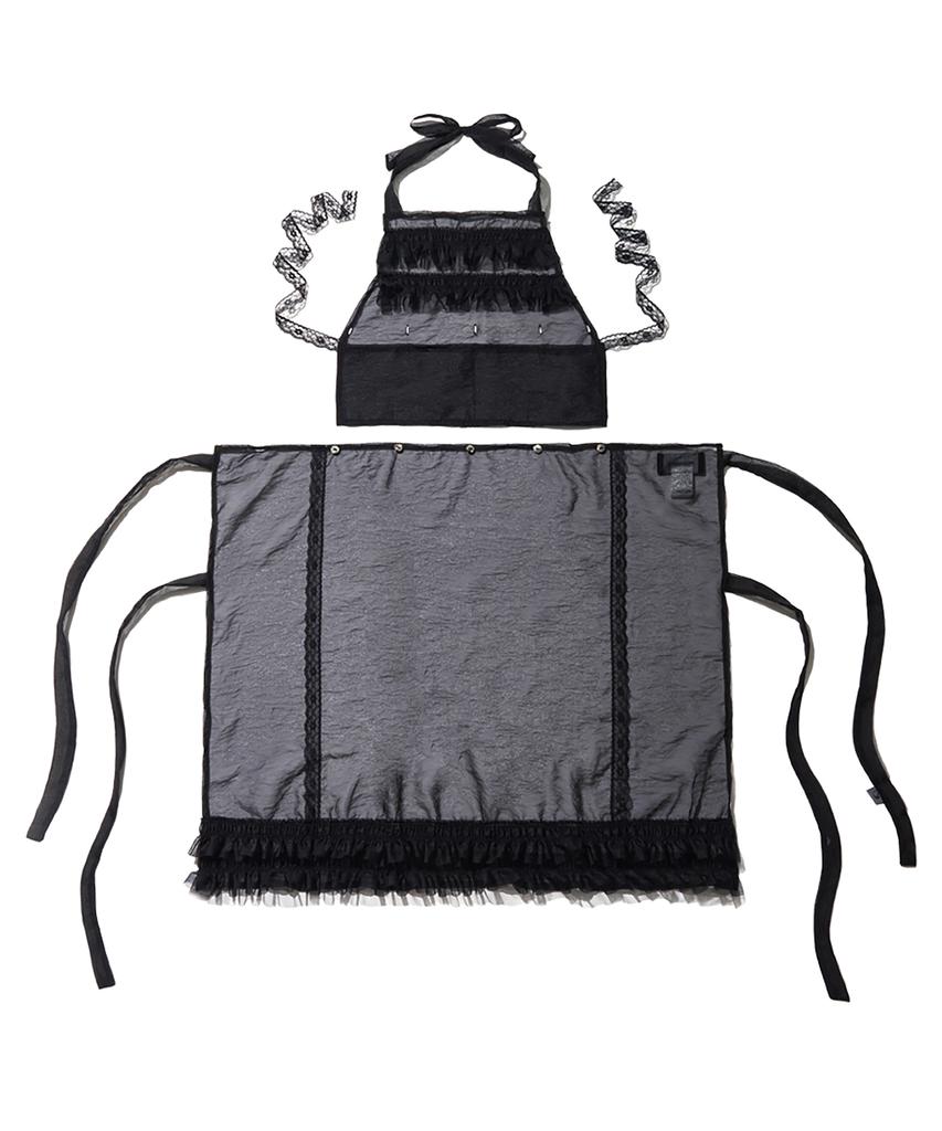 Peace Maker Ts 3Way Sheer Apron (Black)