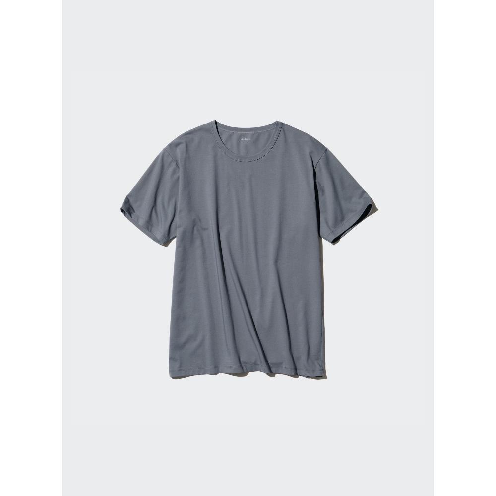 Uniqlo Футболка Airism из хлопка с круглым вырезом и коротким рукавом 