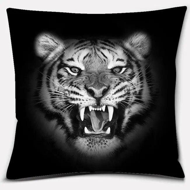 Наволочка серии Tiger Lion для гостиной, дивана, наволочка для автомобильного сиденья, детский офис, украшение для дома, объятие
