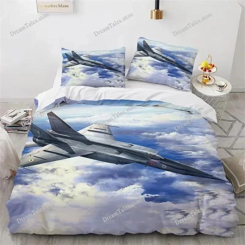 Пододеяльник King Queen Size с принтом самолетов, набор постельного белья из микрофибры, одеяло с принтом самолетов в небе Для детей Мальчиков Девочек7