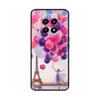 Для Realme 12 5G 12X Чехол для телефона Цветочный принт Мягкий черный ТПУ Fundas Для Realme12 12 X Защитный бампер Para Coque Etui Capas