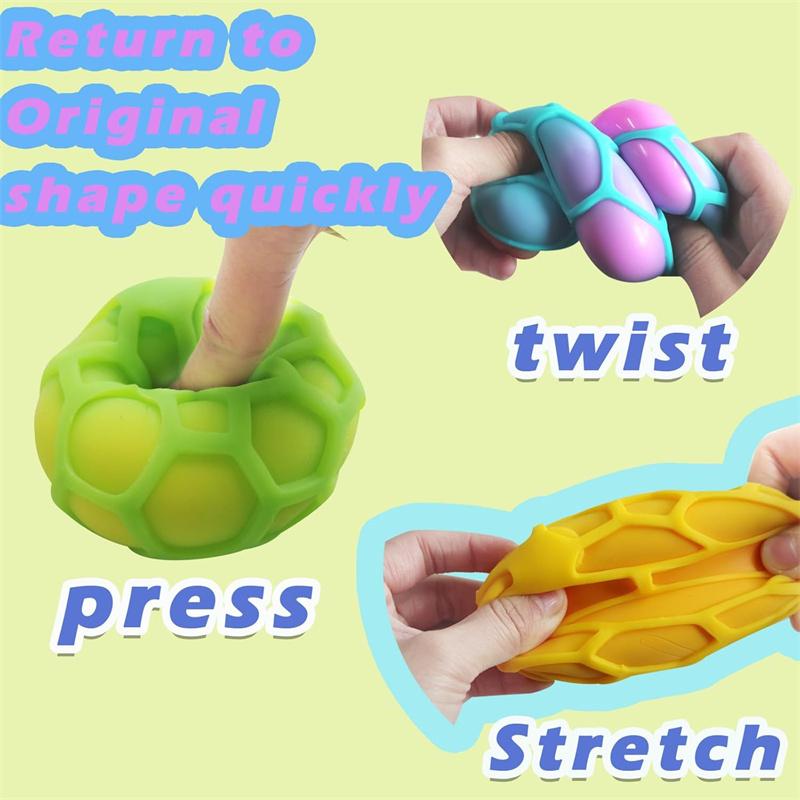Сетчатые медовые мячики-антистресс Taba Squishy Игрушки-антистресс Теннисные Цветные Мячики из пластилина Медленно поднимающиеся Сжимаемые мячики Сувенир для вечеринки