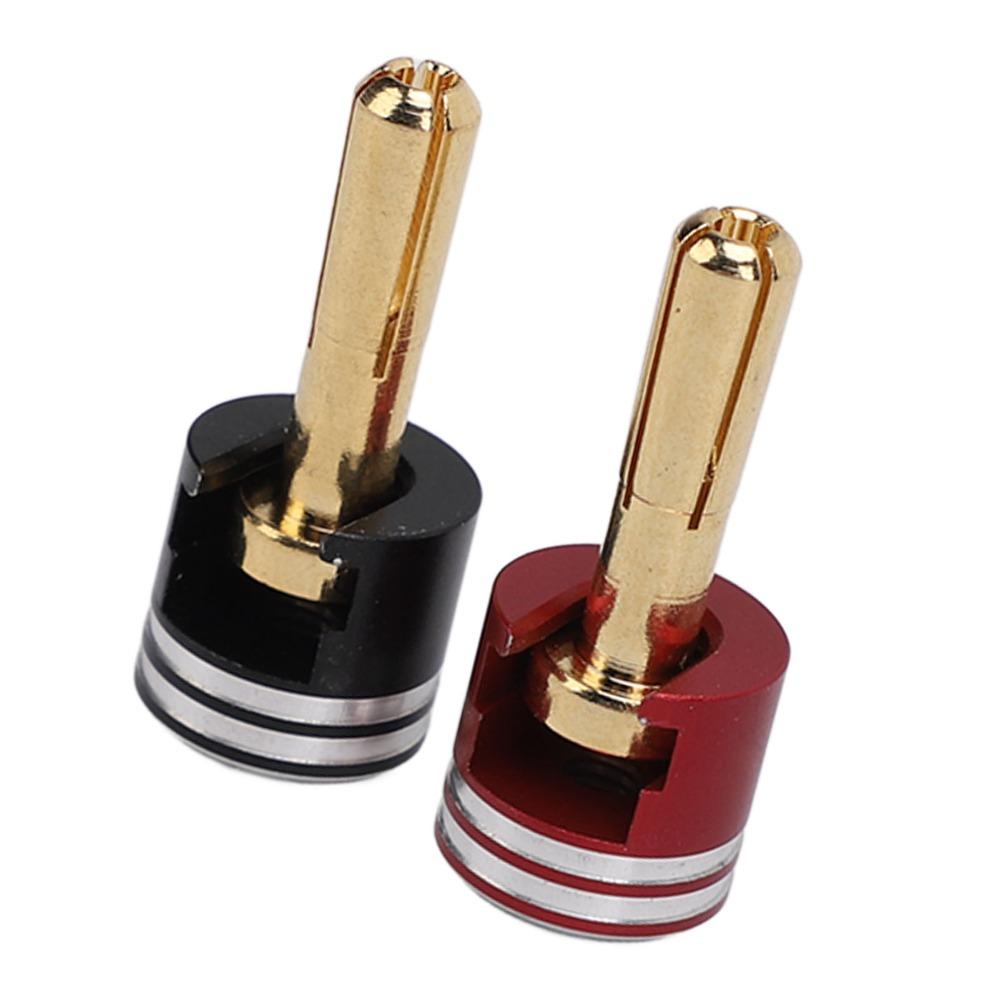 2Pcs Metal RC Heatsink Banana Plug Connectors Banana Plug Connectors for RC Monster Truck