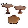 Multi-purpose Serving Tray Wood Flower-Shaped Tray, Decorative Candle Holder Plate, Rustic Tabletop Jewelry Organizer, Wooden Storage Farmhouse