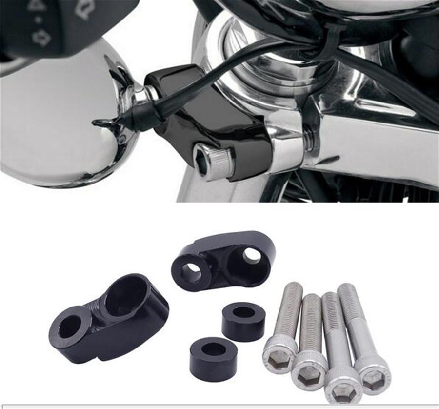 1 пара черных комплектов для переноса передних указателей поворота для 39 мм 49 мм Sportster FXR FXD Dyna
