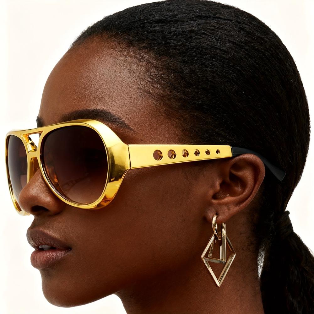 1 Pair of Hawaiian Party Glasses, Elvis Presley Glasses, Funny Costume Accessories, Very Suitable for Weddings, Birthdays, Dances and Theme Events