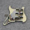 FLEOR Alnico 5 Предварительно распаянный пикгард Stratocaster для электрогитары с 3 звукоснимателями кремовый сингл -