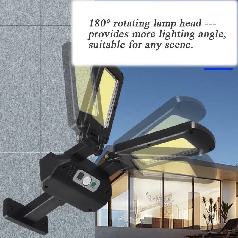 2000 мАч солнечные фонари на открытом воздухе 800 люмен пульт дистанционного управления 4 режима водонепроницаемый PIR датчик движения солнечные настенные светильники для садового освещения