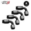 4Pcs 6AN 8AN 10AN 12AN 16AN Swivel Oil Fuel Air Gas Line Hose End Fitting 90°