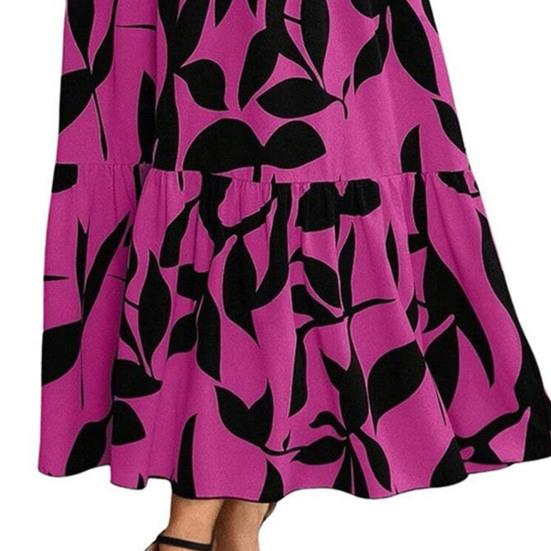 Женское летнее платье с круглым вырезом и коротким рукавом, с принтом и дизайном стыков, платье миди со струящимся подолом, пляжное вечернее платье