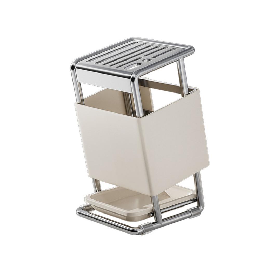 Kitchen Knife Holder Integrated Slant Insert Rack Space Saving Storage Multifunctional Kitchen Organizes for Utensils