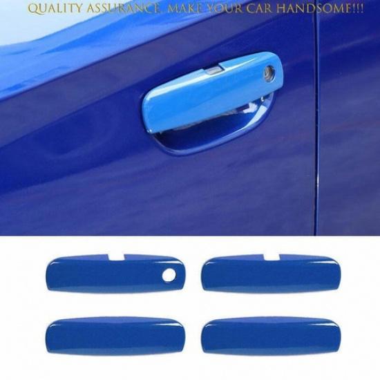 For Dodge Charger 2015-2024 Ocean Blue Exterior Side Door Handle Cover Trim 4PCS