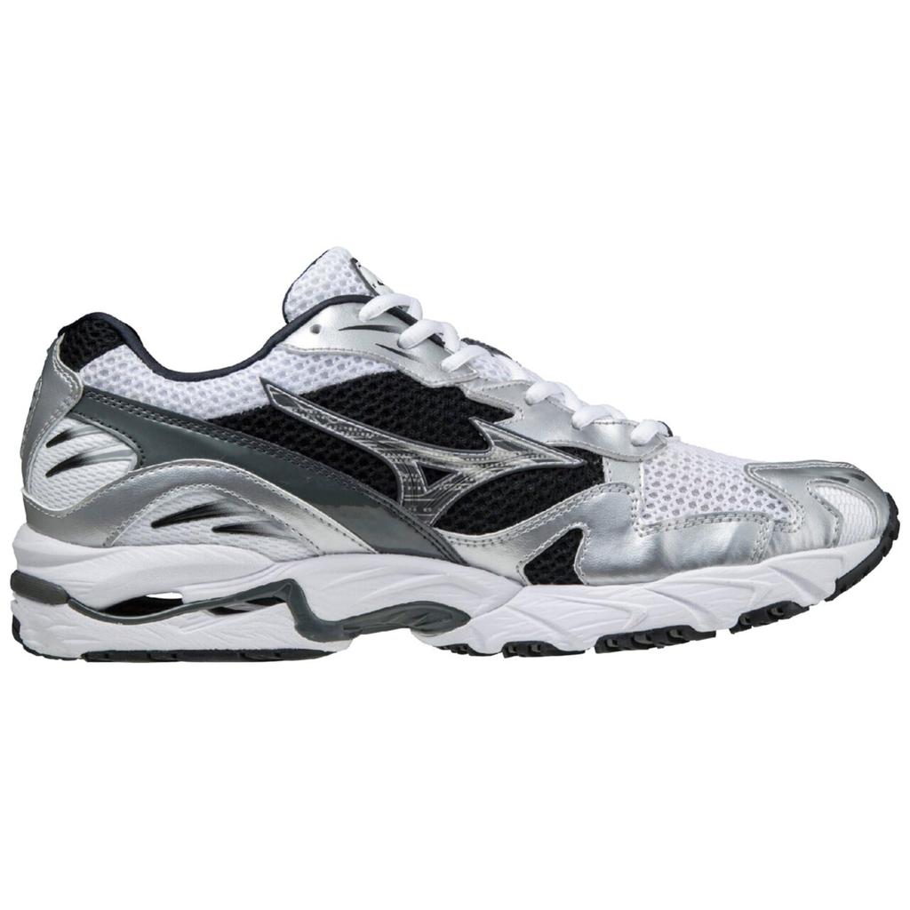 Mizuno Кроссовки Wave Rider 10, Белый/Черный/Серебристый, Размер 26.0 см, 2E