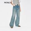 MO&Co. Women's Minimalist Loose-Fit Denim Jeans