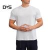 Summer Gym Top Round Neck Slim Fit Muscular Men Training T-shirt Short Sleeves Stretchy Slim Fit Jogging Exercise Tee