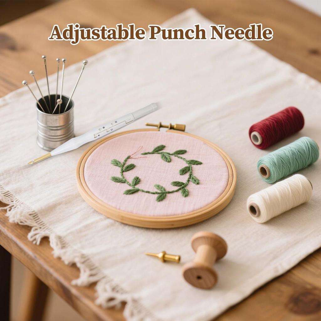 Пензель для вышивки Punch Needle, регулируемая игла для вышивки, набор нитевдевателей, для взрослых, начинающих, аксессуары для ручной вышивки, для творческих поделок