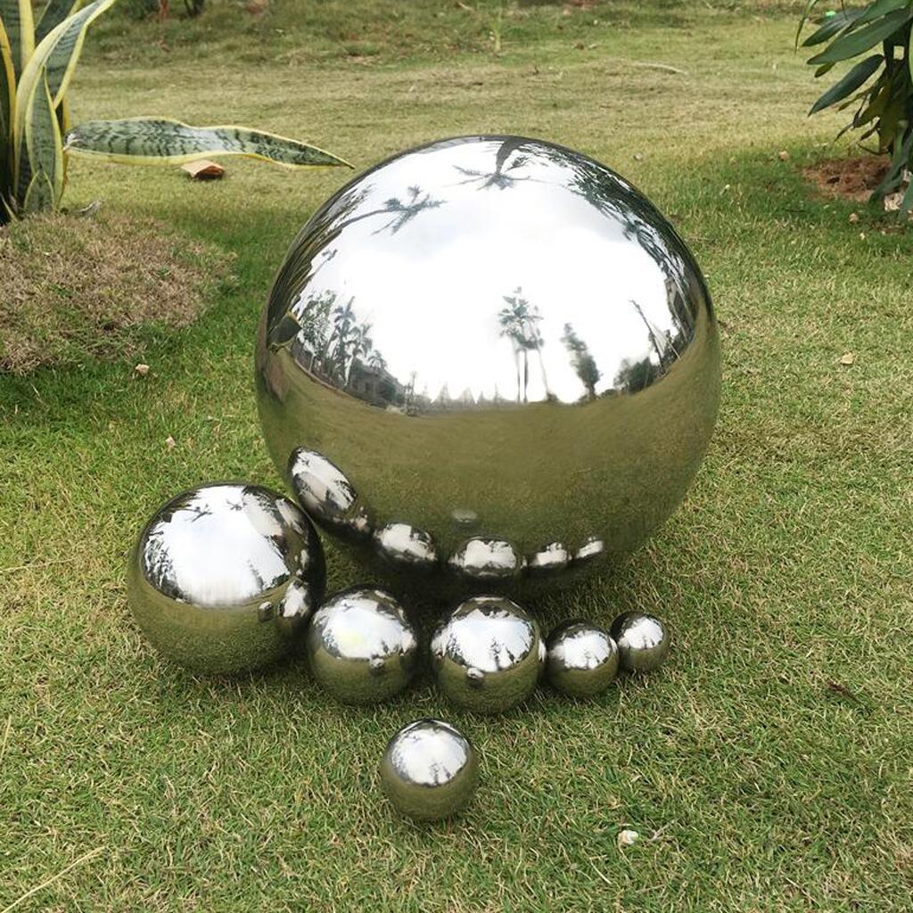 Gazing Balls Stainless Steel Chrome Hollow Ball Garden Reflective Mirror Lightweight decor