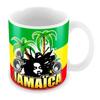 [A3283] - Porcelain Mug 'Jamaica' Green Yellow Red (marley) - 9. 5x8cm