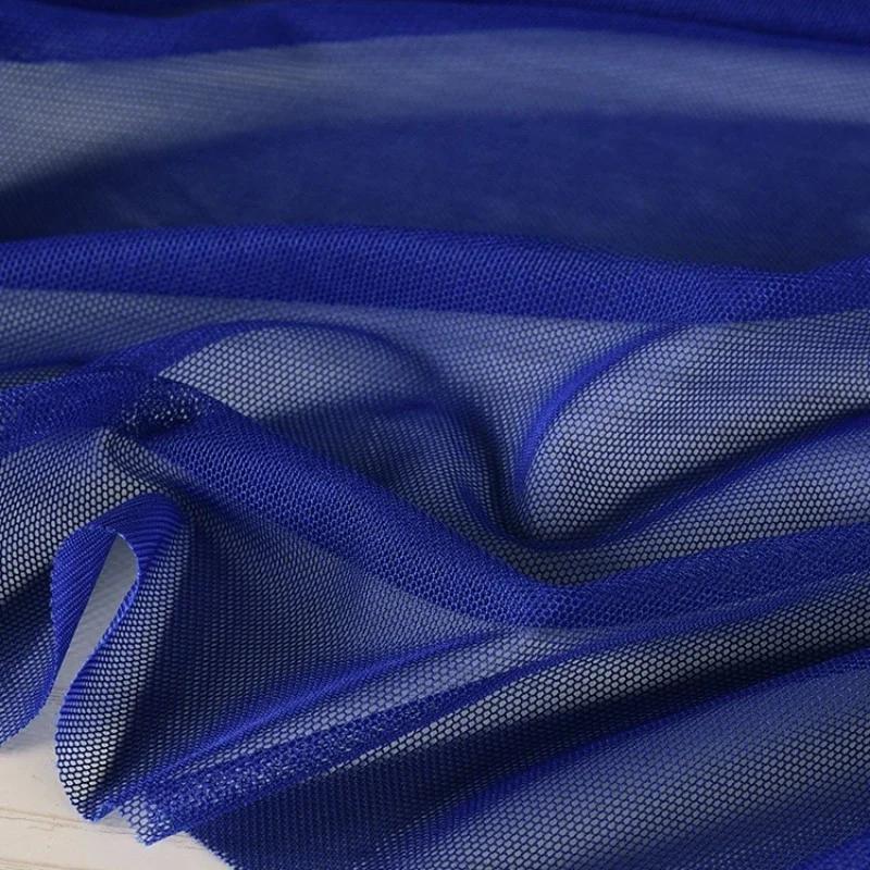 40D Mesh Fabric High Elastic Knitted Soft Four Sided Elastic Dress Bottom Cloth Diy Sewing Meters Nylon Spandex Material